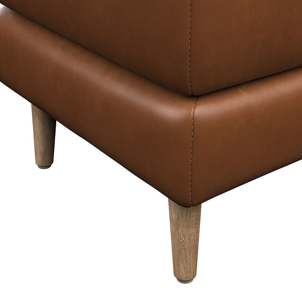 Zara Footstool in Chestnut Brown Leather 5