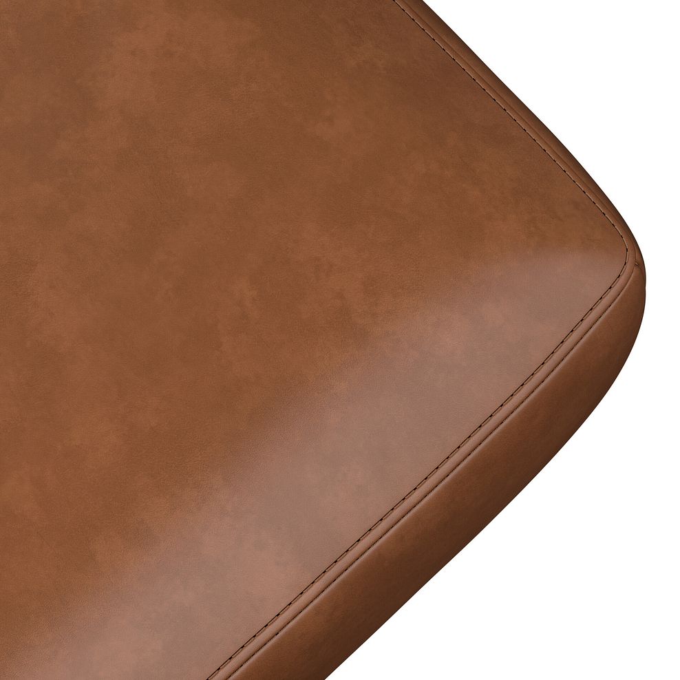 Zara Footstool in Chestnut Brown Leather 6