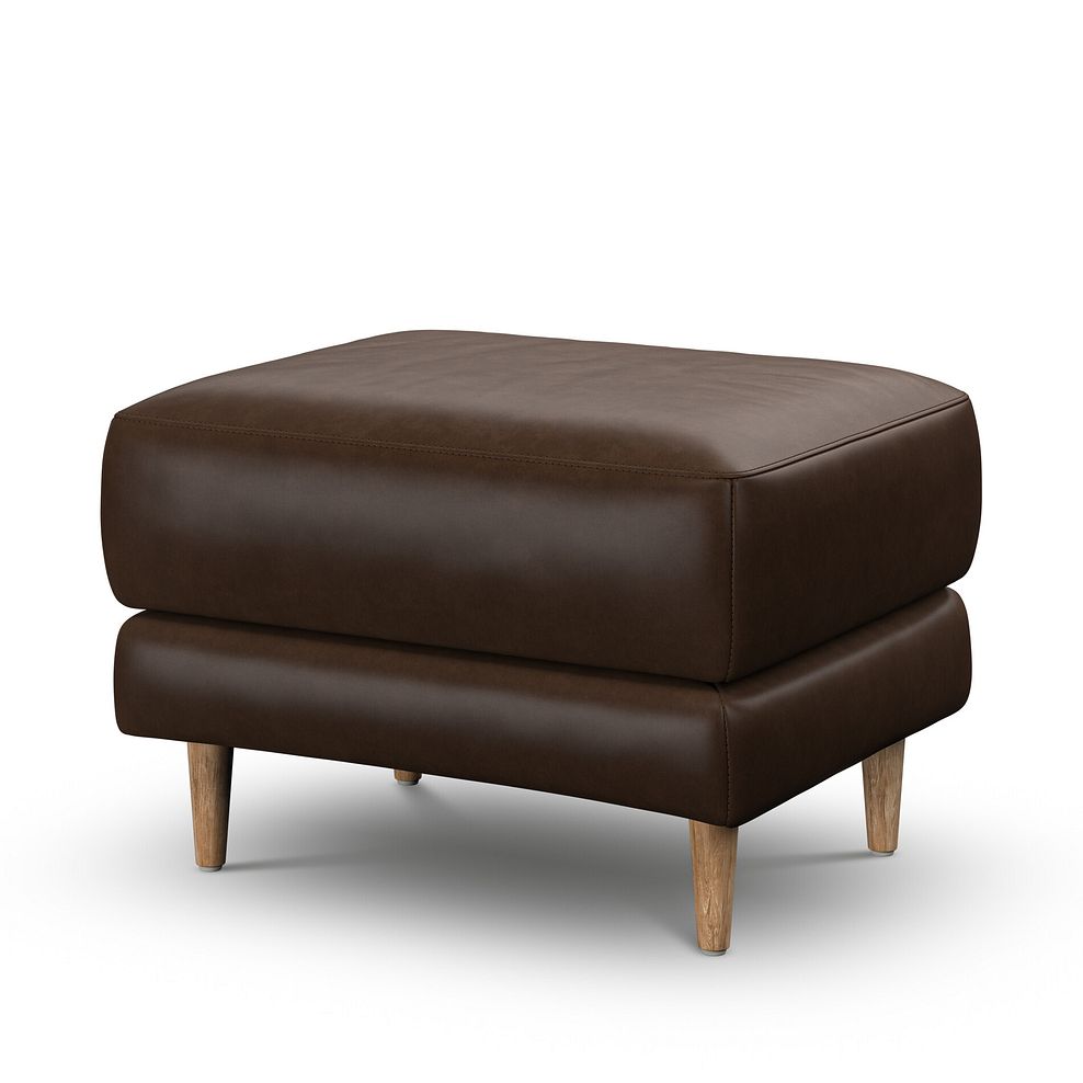 Zara Footstool in Dark Brown Leather 3