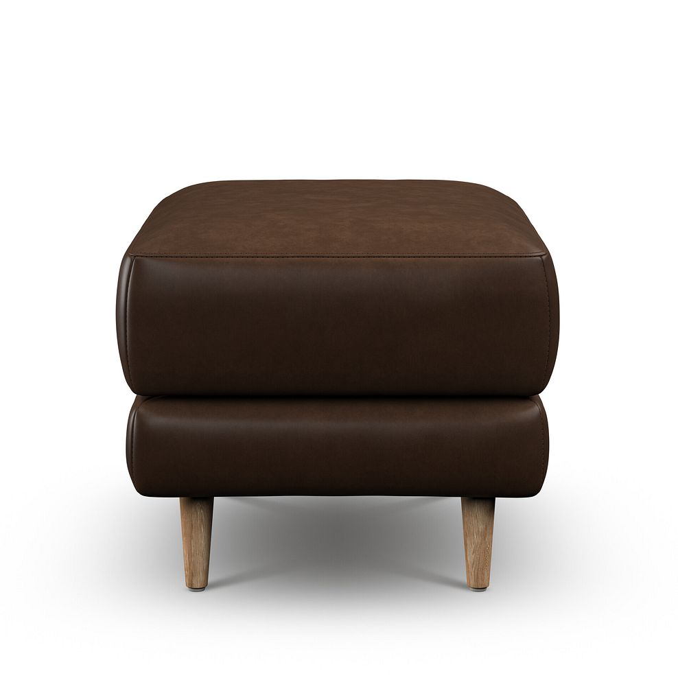 Zara Footstool in Dark Brown Leather 4