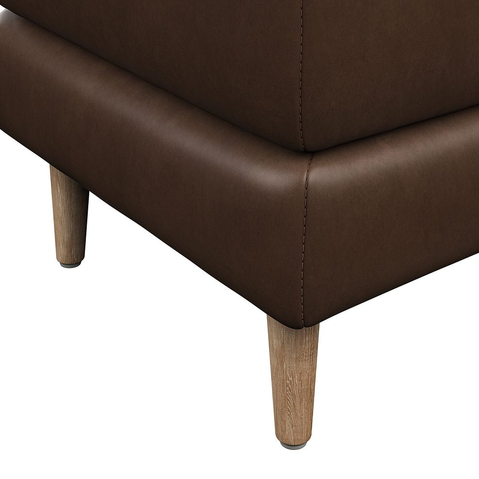 Zara Footstool in Dark Brown Leather 5