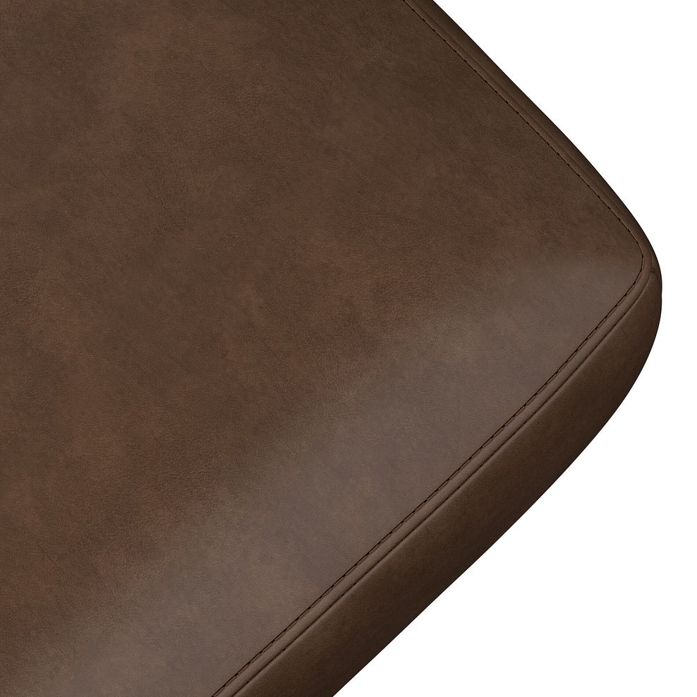 Zara Footstool in Dark Brown Leather 6