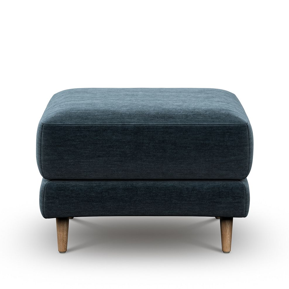Zara Footstool in Steel Blue Fabric 2