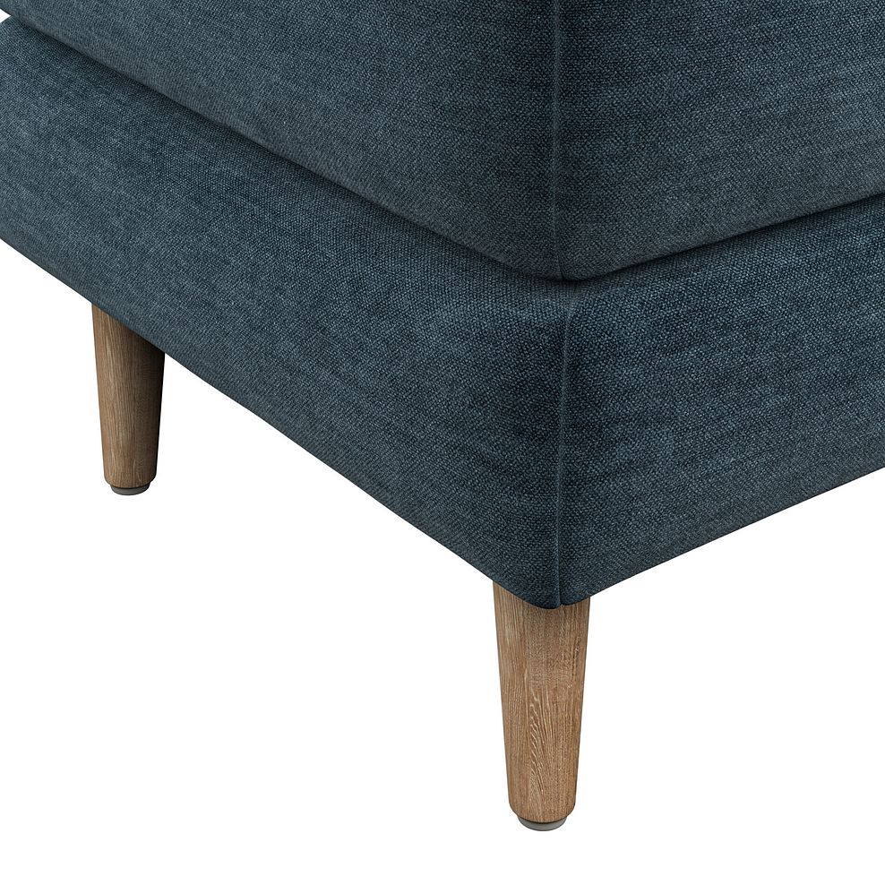 Zara Footstool in Steel Blue Fabric 5