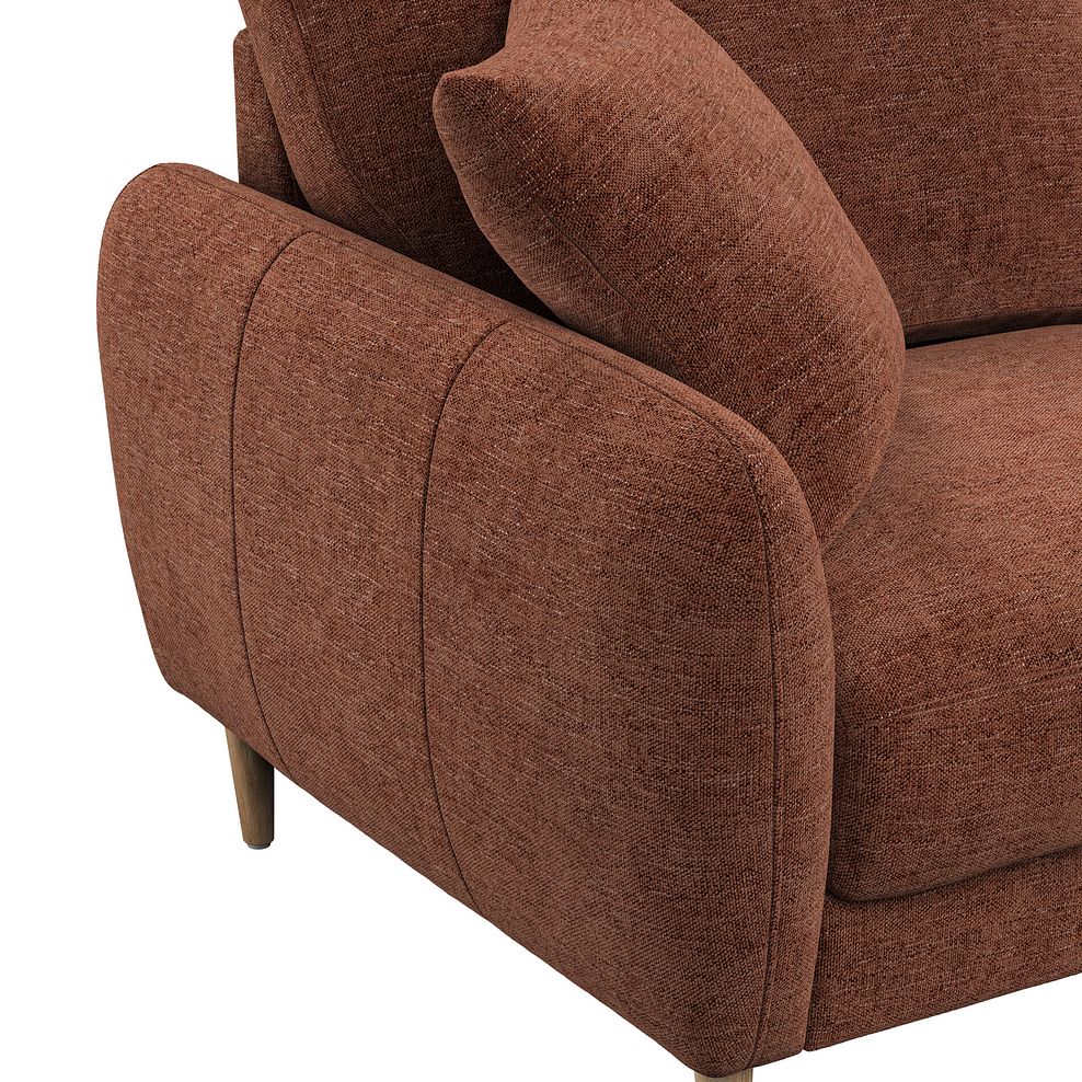 Zara Left Hand Corner Chaise Sofa in Arlan Copperwood Fabric 6