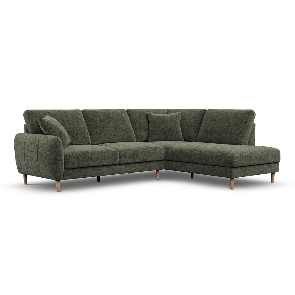 Zara Left Hand Corner Chaise Sofa in Arlan Mossy Fabric 1