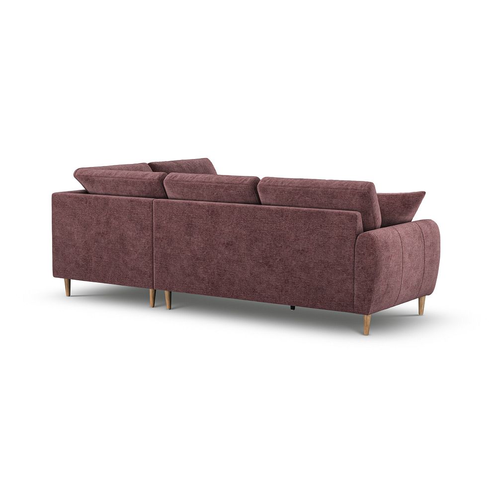 Zara Left Hand Corner Chaise Sofa in Arlan Rosewood Fabric 3