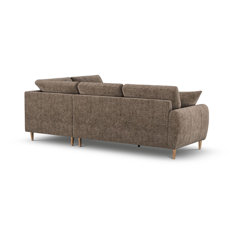 Zara Left Hand Corner Chaise Sofa in Arlan Smokestone Fabric 3