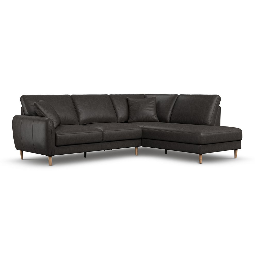 Zara Left Hand Corner Chaise Sofa in Ash Leather 1