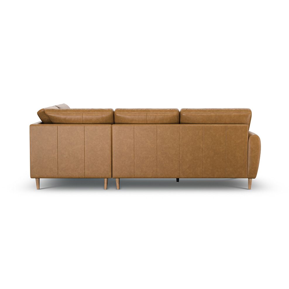 Zara Left Hand Corner Chaise Sofa in Brown Leather 4