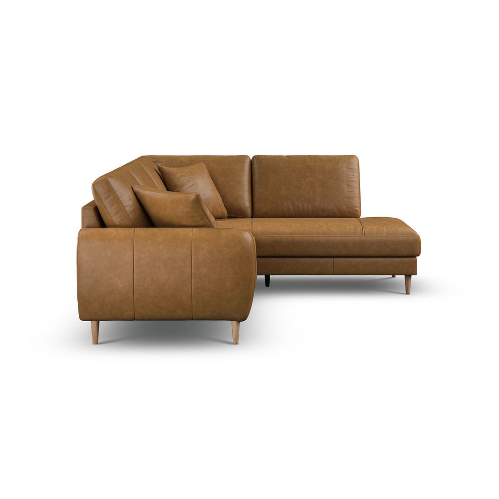 Zara Left Hand Corner Chaise Sofa in Brown Leather 5