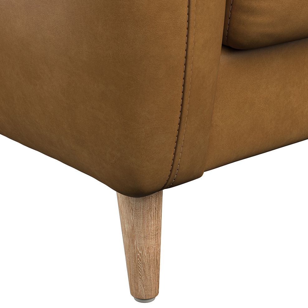 Zara Left Hand Corner Chaise Sofa in Brown Leather 8