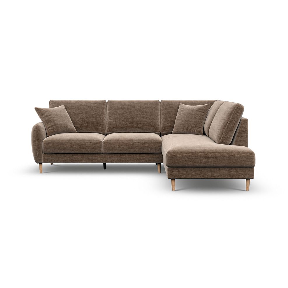 Zara Left Hand Corner Chaise Sofa in Canna Cocoa Fabric 2