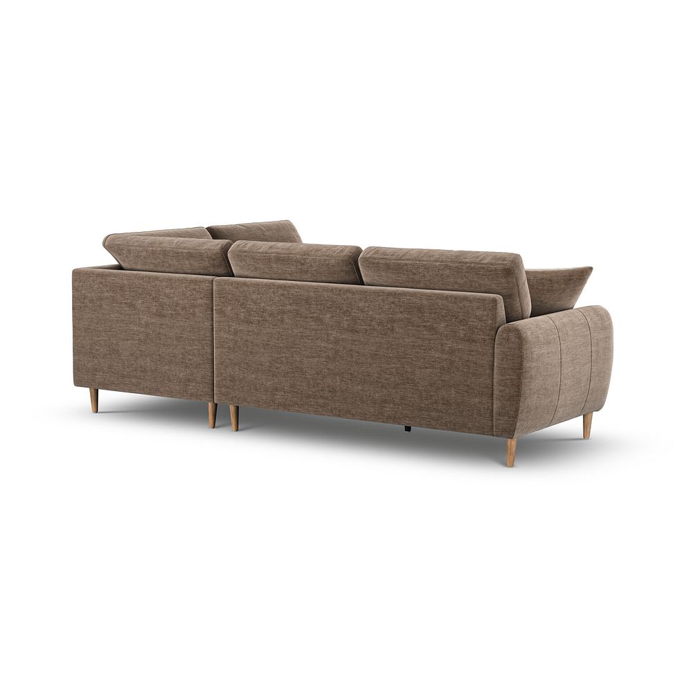 Zara Left Hand Corner Chaise Sofa in Canna Cocoa Fabric 3