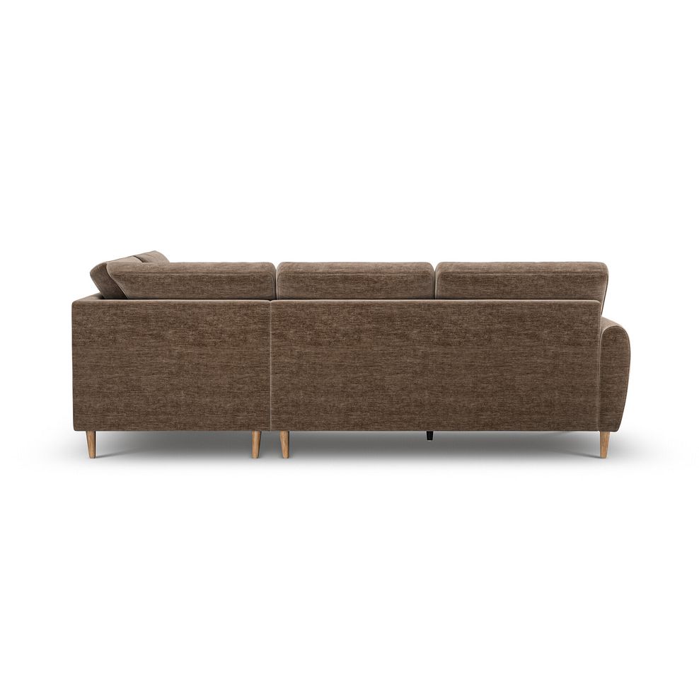 Zara Left Hand Corner Chaise Sofa in Canna Cocoa Fabric 4