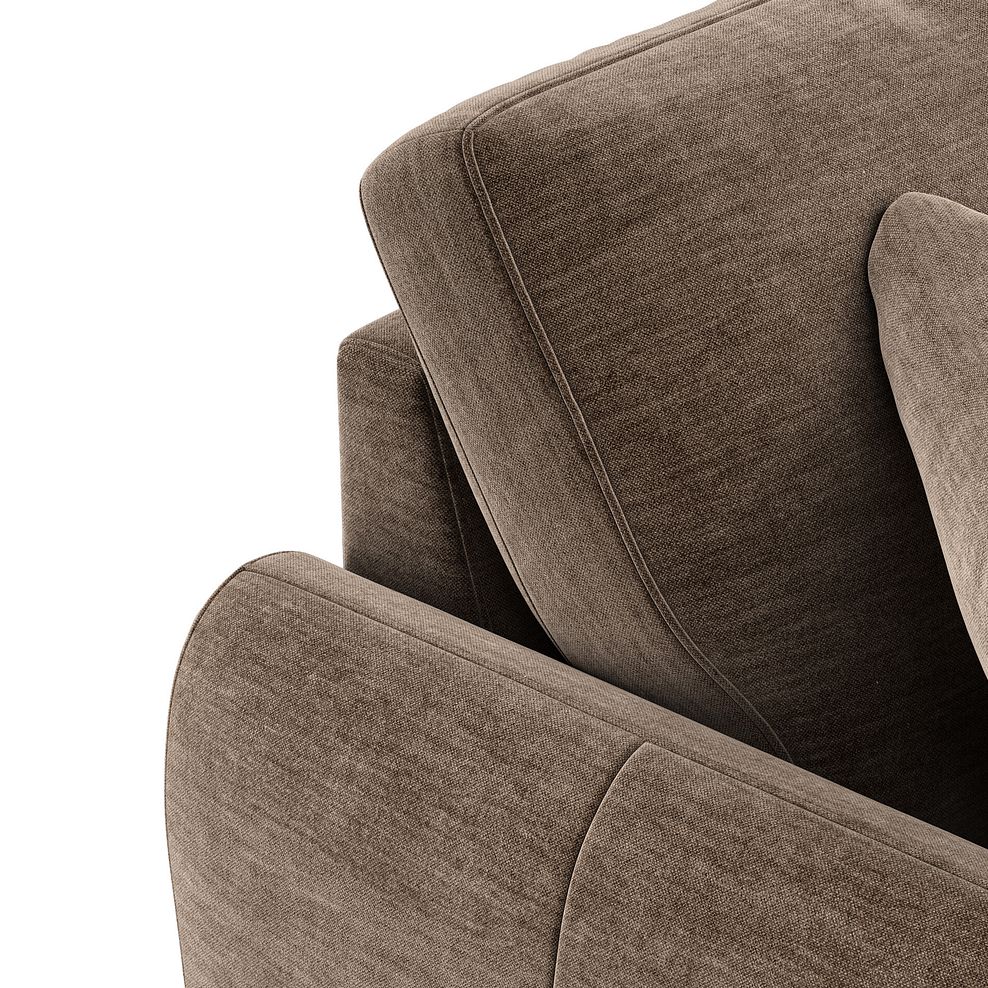 Zara Left Hand Corner Chaise Sofa in Canna Cocoa Fabric 9