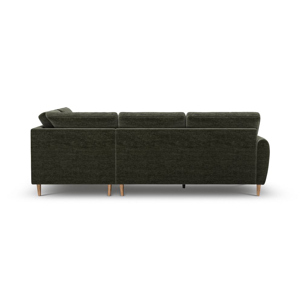 Zara Left Hand Corner Chaise Sofa in Canna Dark Green Fabric 4