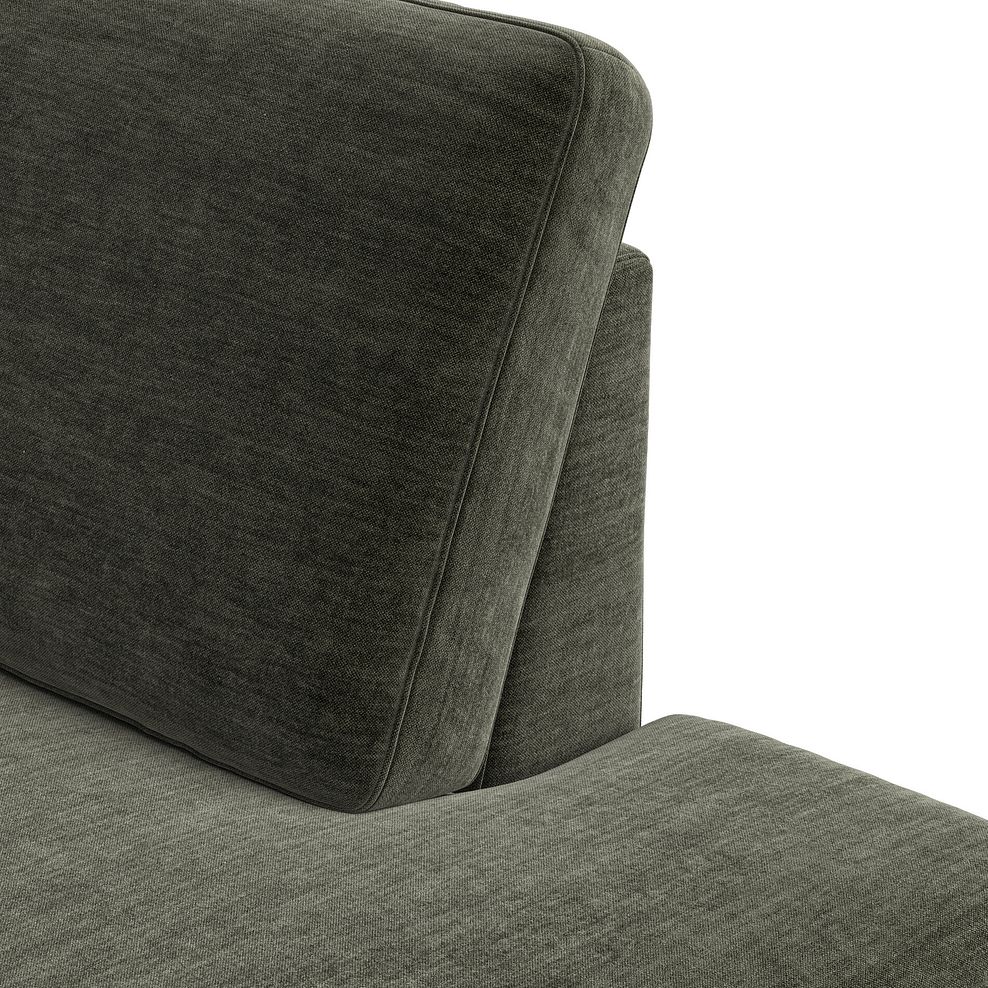 Zara Left Hand Corner Chaise Sofa in Canna Dark Green Fabric 11