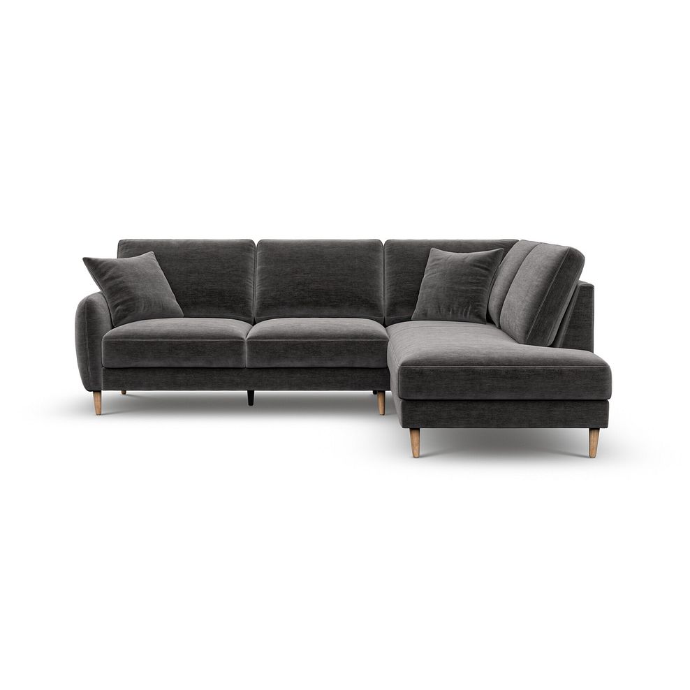 Zara Left Hand Corner Chaise Sofa in Canna Dark Grey Fabric 2