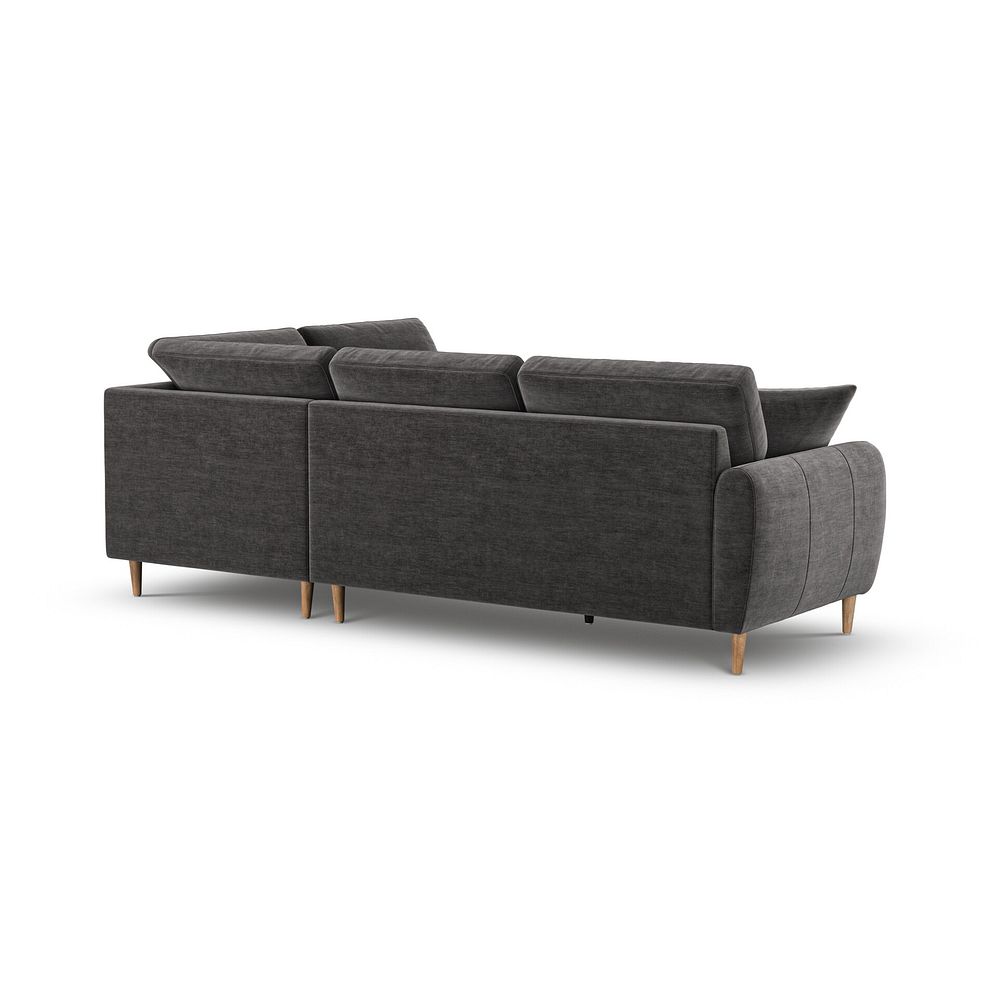 Zara Left Hand Corner Chaise Sofa in Canna Dark Grey Fabric 3