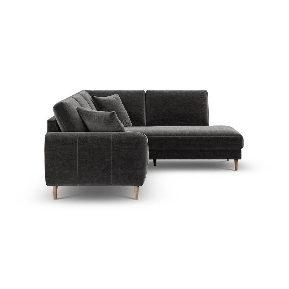 Zara Left Hand Corner Chaise Sofa in Canna Dark Grey Fabric 5