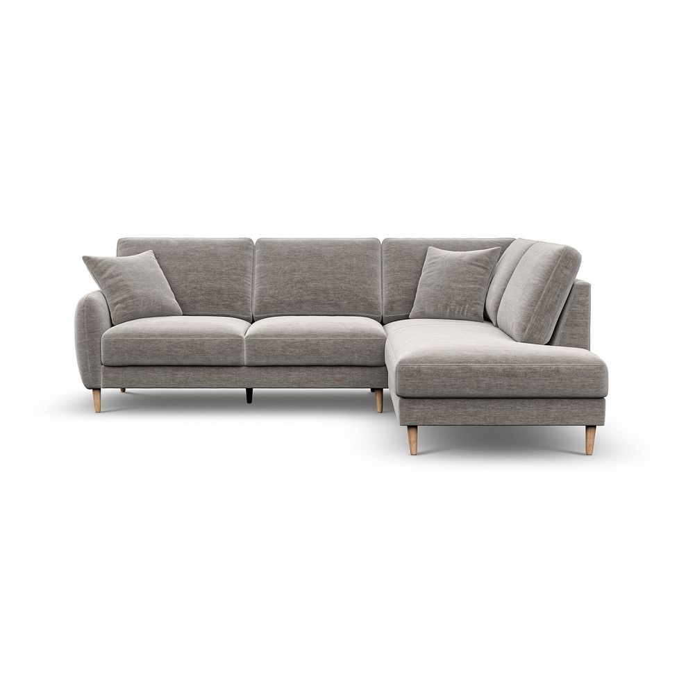 Zara Left Hand Corner Chaise Sofa in Canna Grey Fabric 2