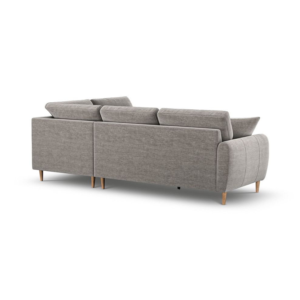 Zara Left Hand Corner Chaise Sofa in Canna Grey Fabric 3