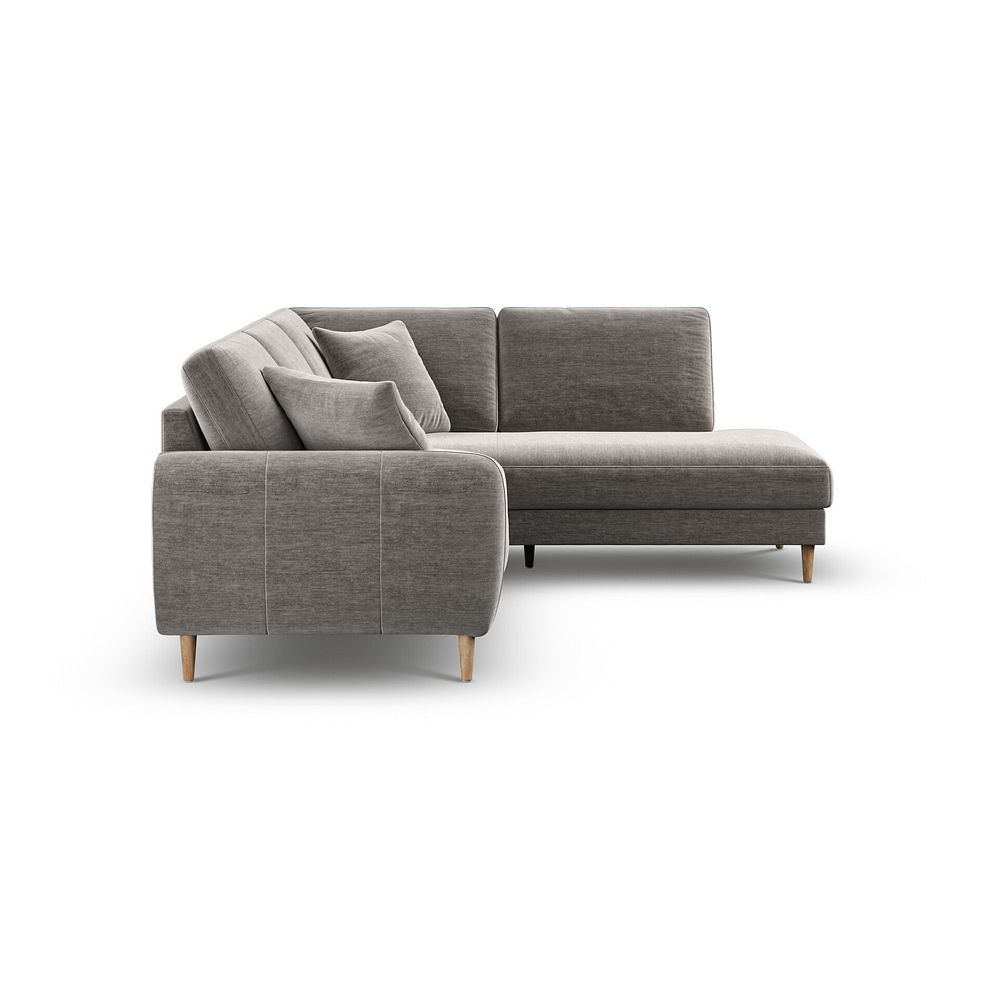 Zara Left Hand Corner Chaise Sofa in Canna Grey Fabric 5