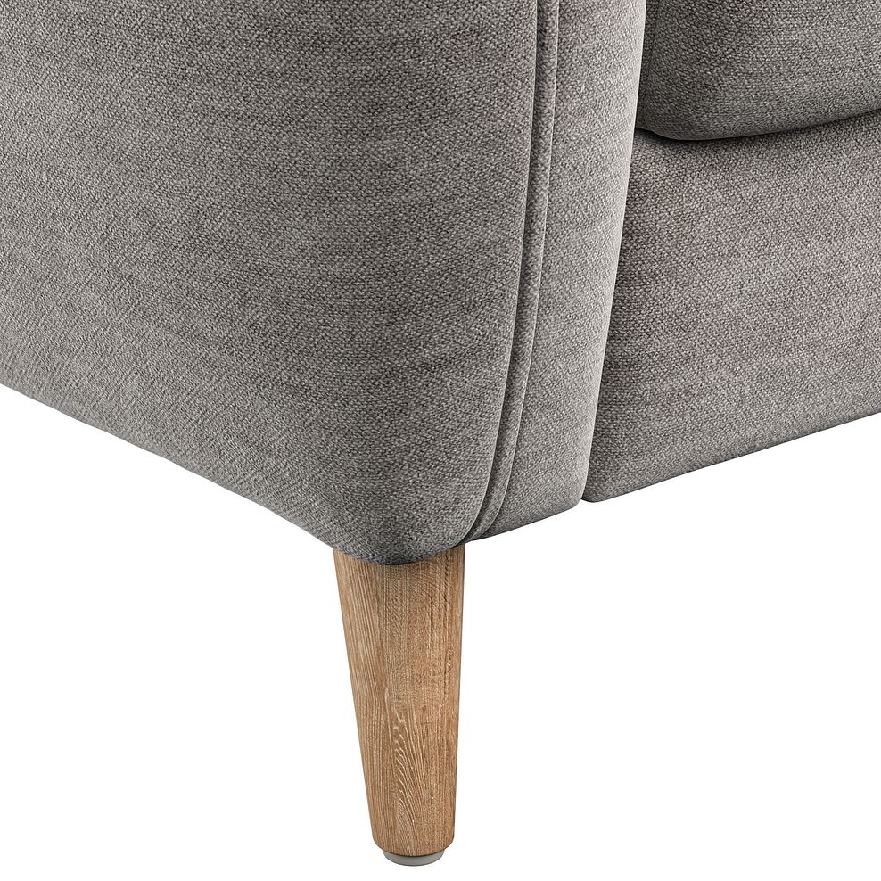 Zara Left Hand Corner Chaise Sofa in Canna Grey Fabric 8