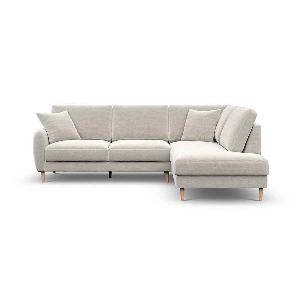 Zara Left Hand Corner Chaise Sofa in Canna Light Grey Fabric 2