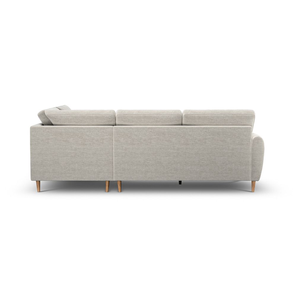 Zara Left Hand Corner Chaise Sofa in Canna Light Grey Fabric 4