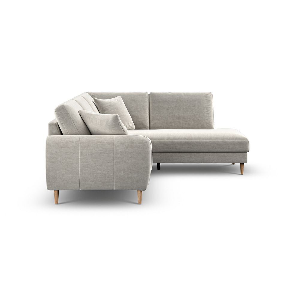 Zara Left Hand Corner Chaise Sofa in Canna Light Grey Fabric 5