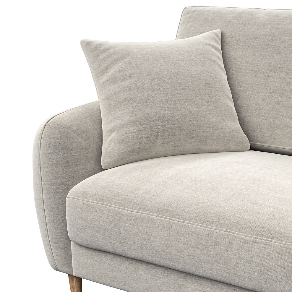 Zara Left Hand Corner Chaise Sofa in Canna Light Grey Fabric 7