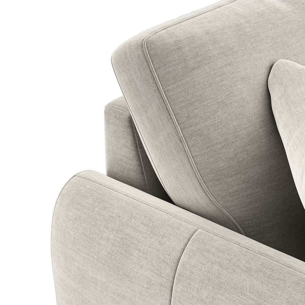 Zara Left Hand Corner Chaise Sofa in Canna Light Grey Fabric 9