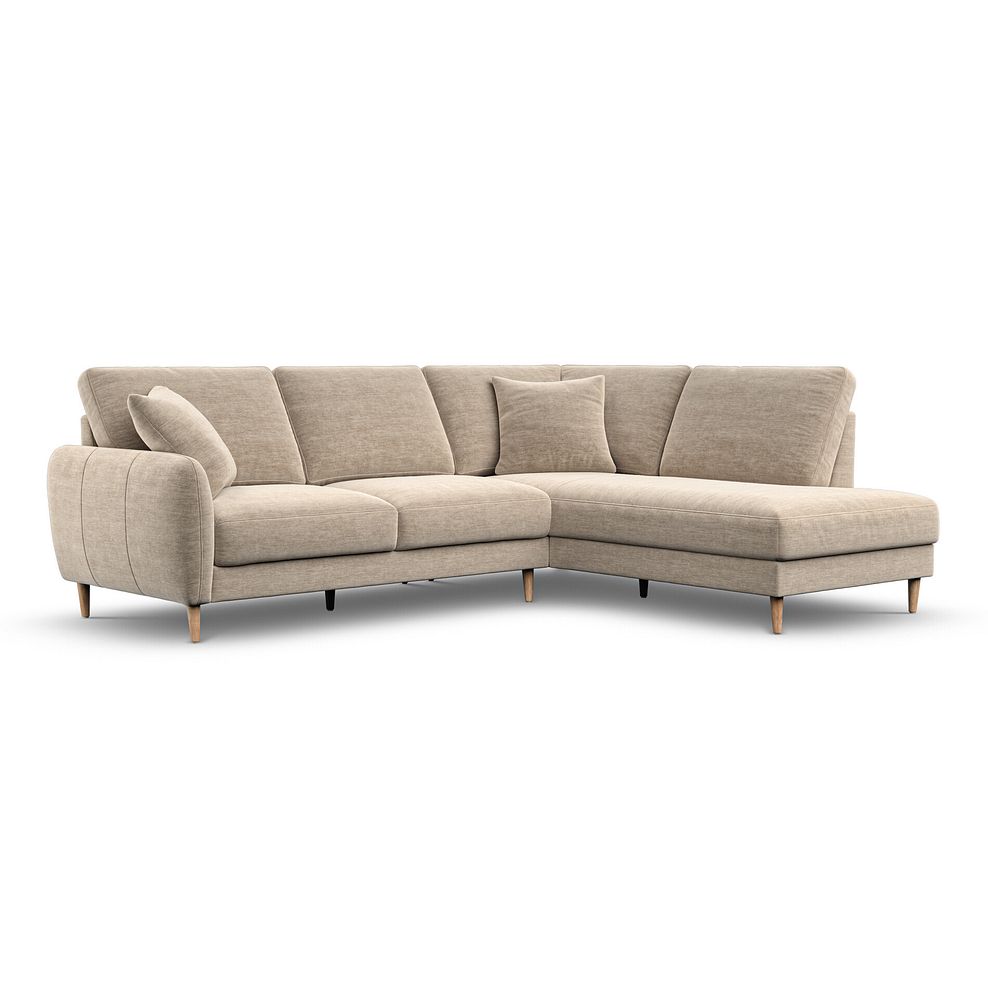 Zara Left Hand Corner Chaise Sofa in Canna Sand Fabric 1