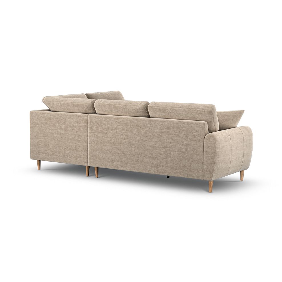 Zara Left Hand Corner Chaise Sofa in Canna Sand Fabric 3