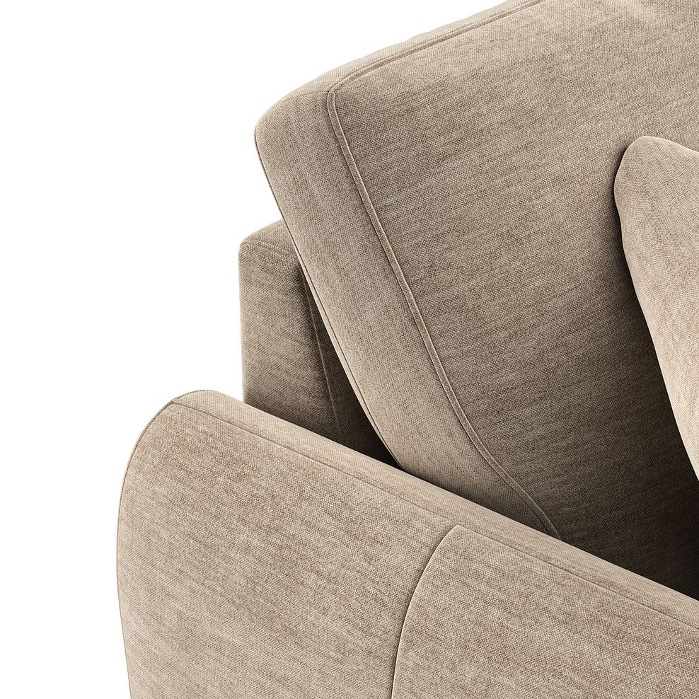 Zara Left Hand Corner Chaise Sofa in Canna Sand Fabric 9