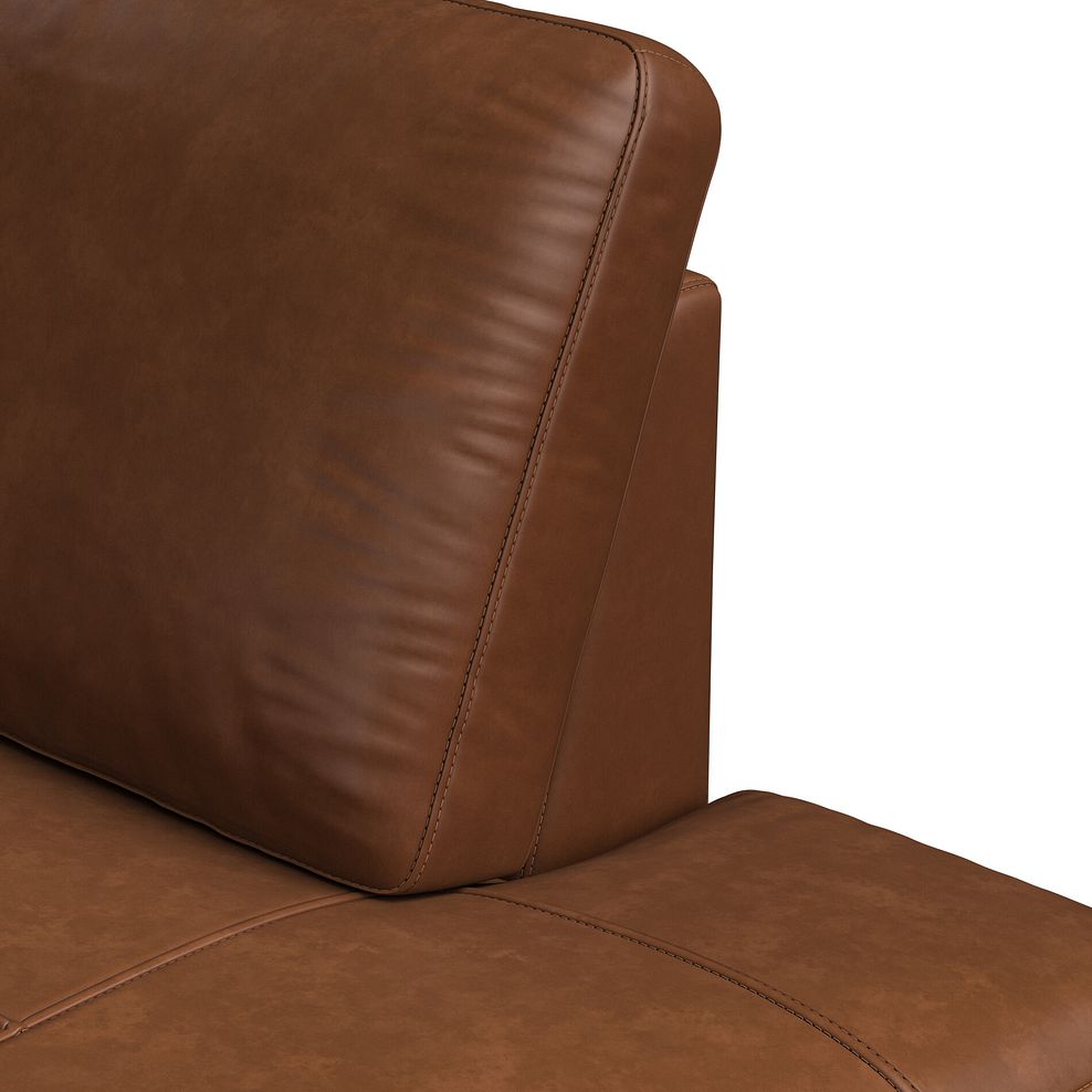 Zara Left Hand Corner Chaise Sofa in Chestnut Brown Leather 12