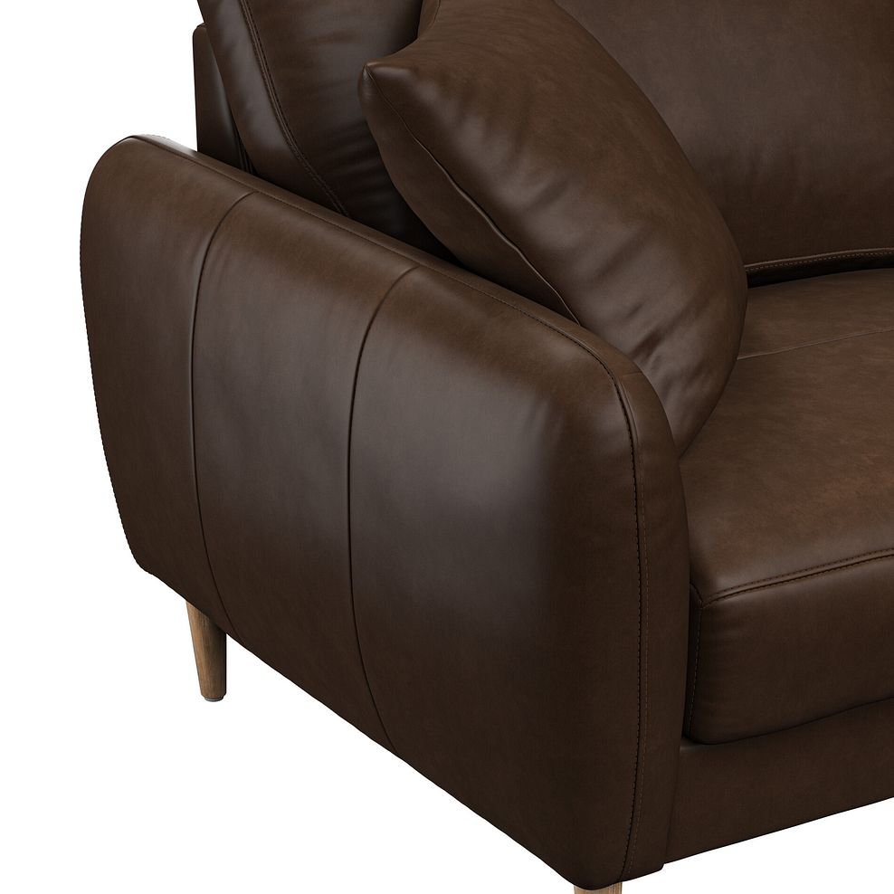Zara Left Hand Corner Chaise Sofa in Dark Brown Leather 6
