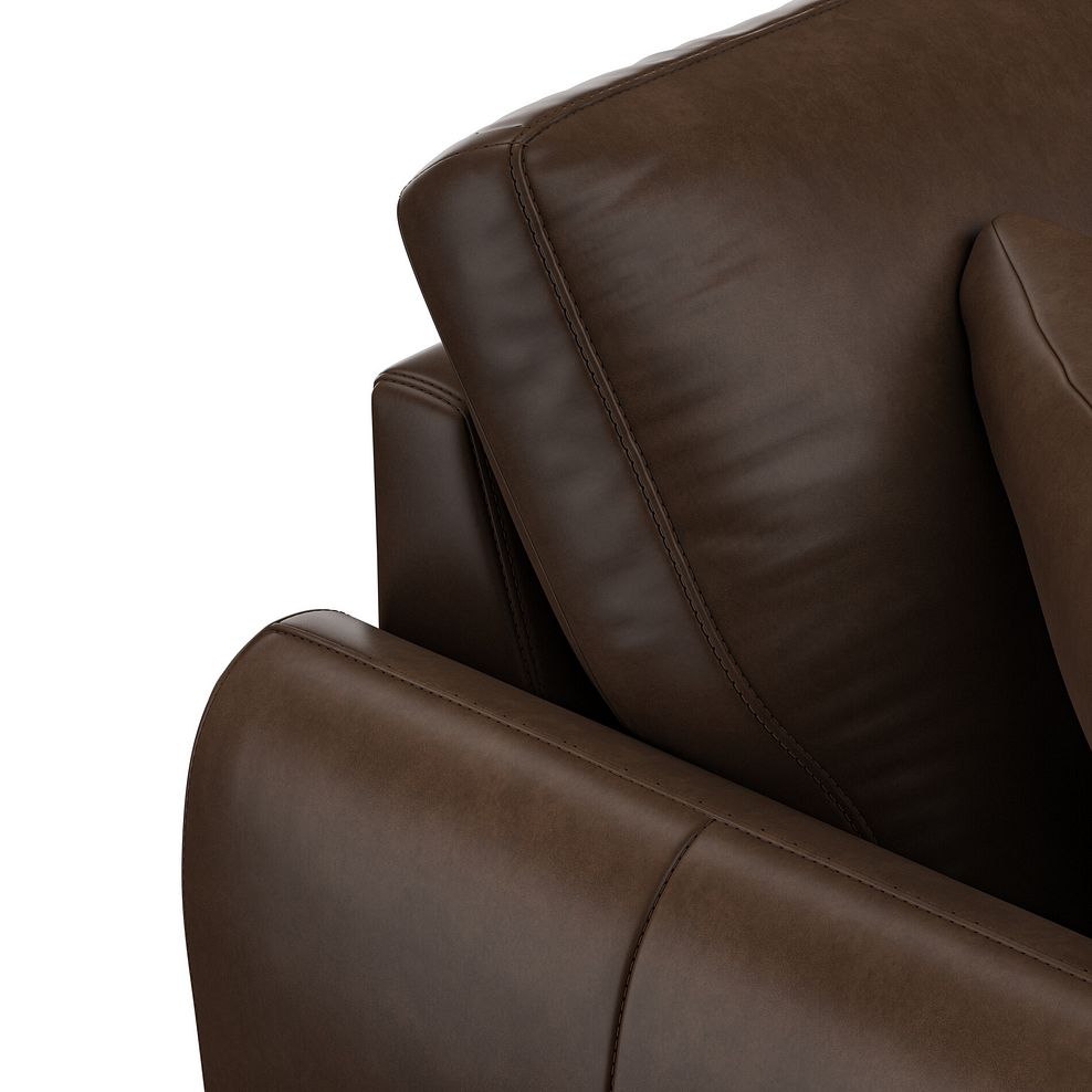 Zara Left Hand Corner Chaise Sofa in Dark Brown Leather 9