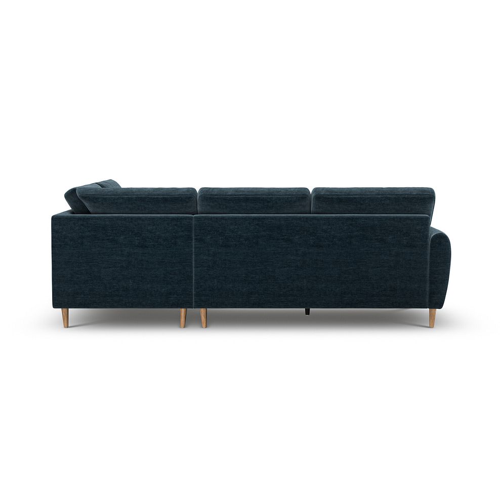 Zara Left Hand Corner Chaise Sofa in Steel Blue Fabric 4