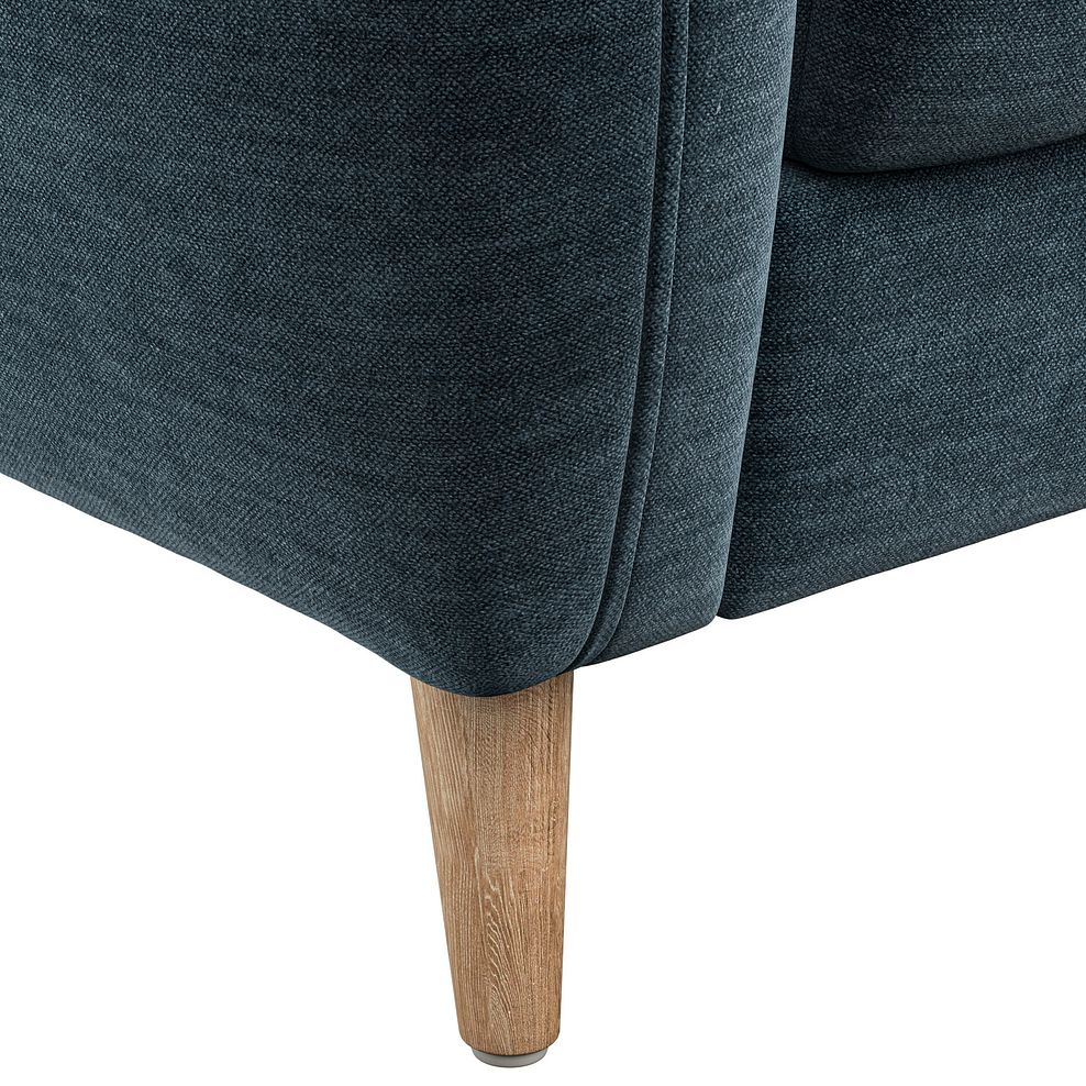 Zara Left Hand Corner Chaise Sofa in Steel Blue Fabric 8