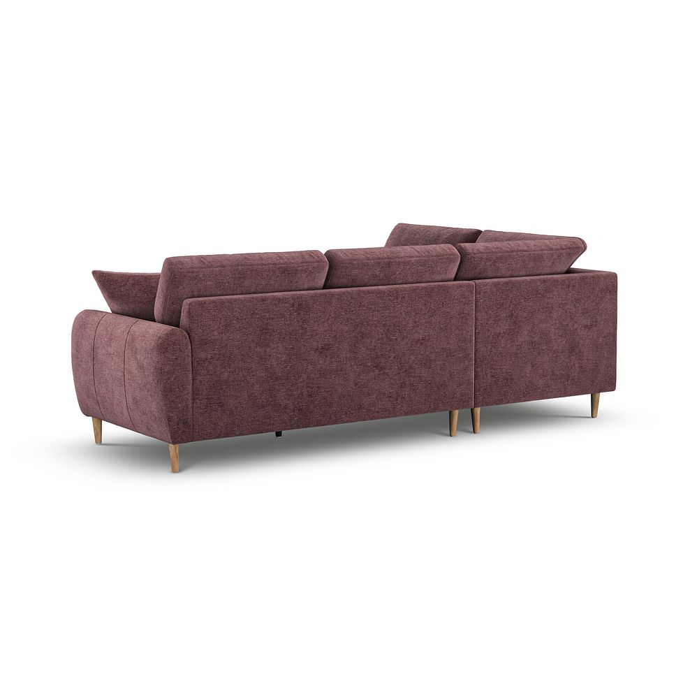 Zara Right Hand Corner Chaise Sofa in Arlan Rosewood Fabric 3