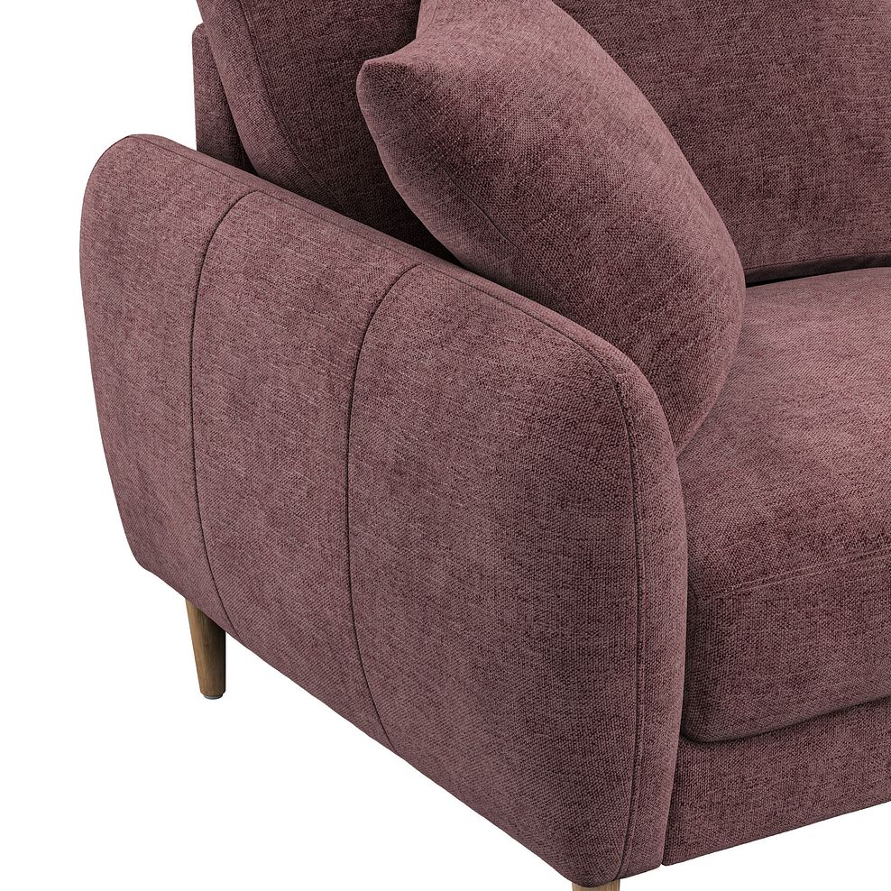 Zara Right Hand Corner Chaise Sofa in Arlan Rosewood Fabric 6