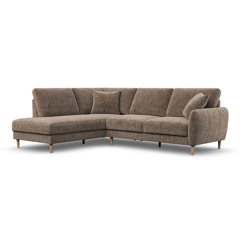 Zara Right Hand Corner Chaise Sofa in Arlan Smokestone Fabric 1