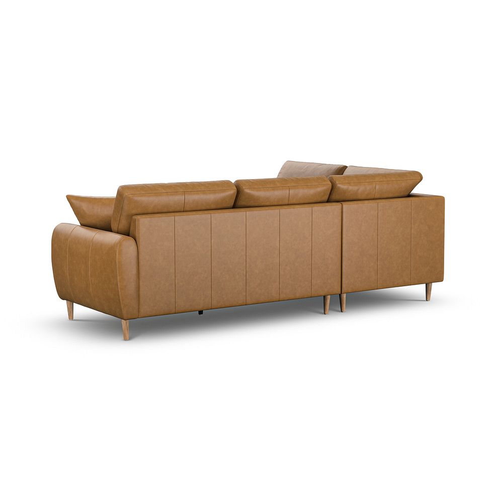Zara Right Hand Corner Chaise Sofa in Brown Leather 3