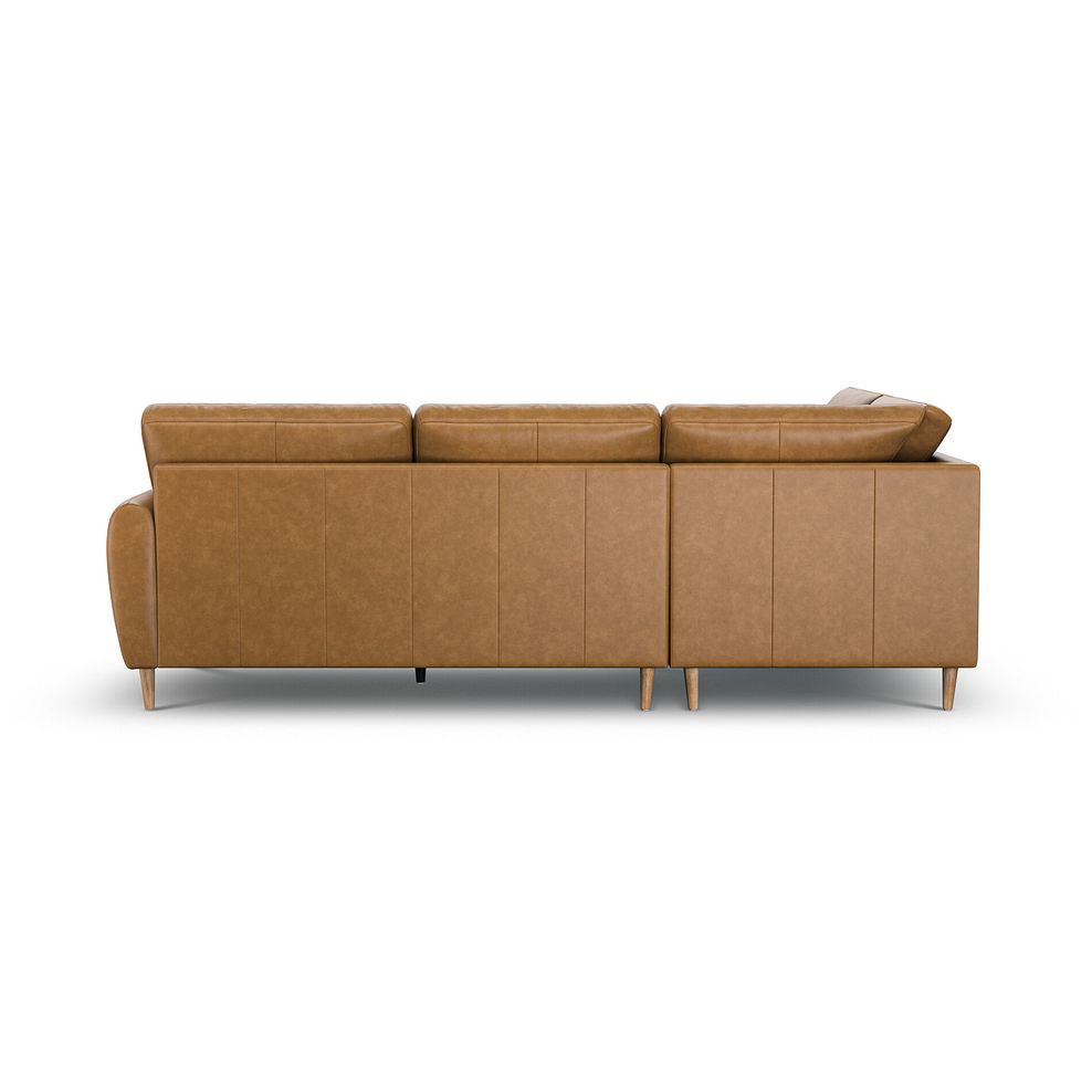 Zara Right Hand Corner Chaise Sofa in Brown Leather 4
