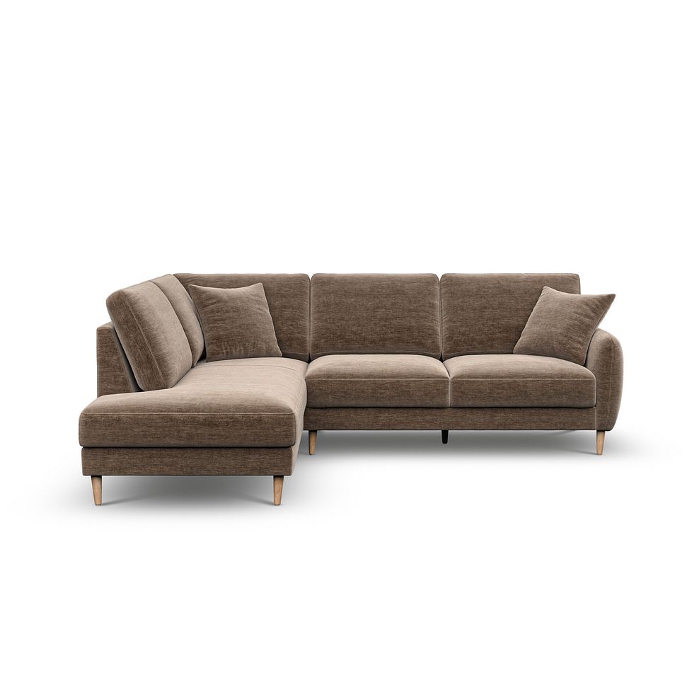 Zara Right Hand Corner Chaise Sofa in Canna Cocoa Fabric 2