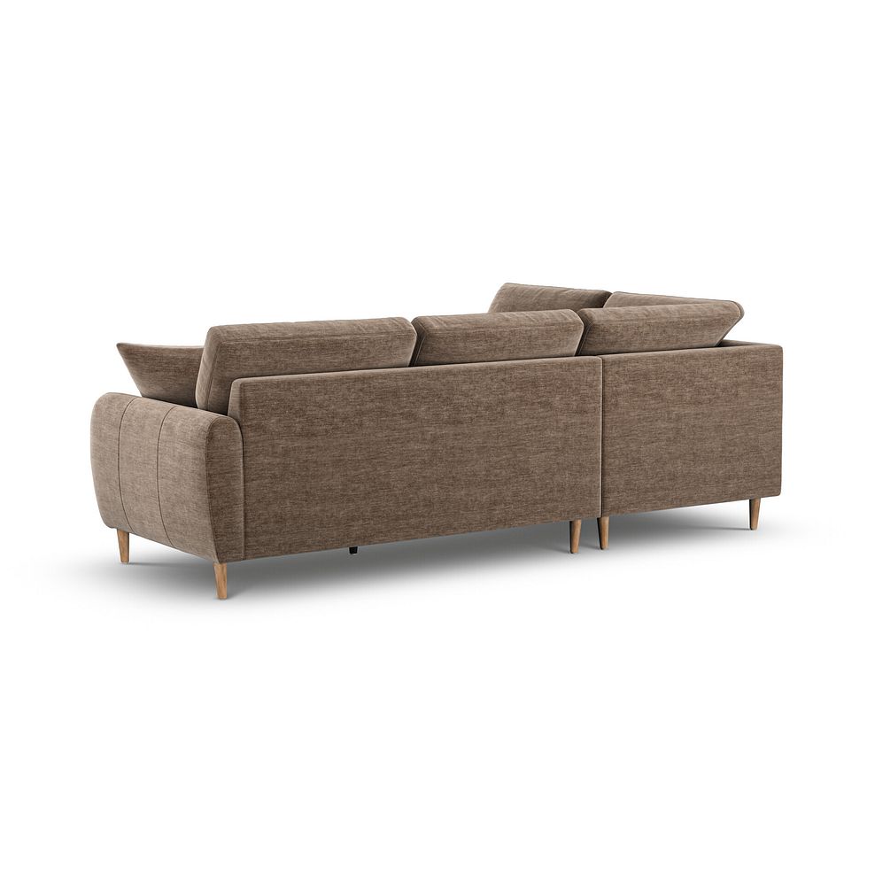 Zara Right Hand Corner Chaise Sofa in Canna Cocoa Fabric 3