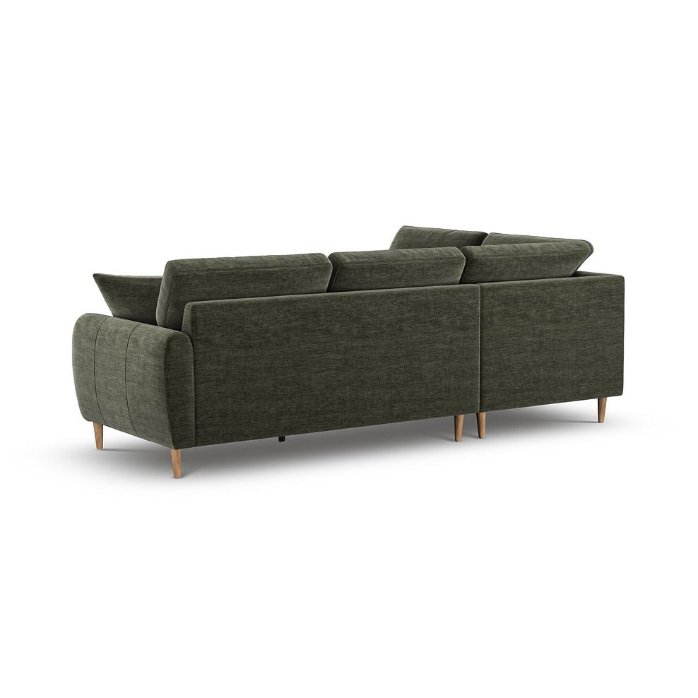 Zara Right Hand Corner Chaise Sofa in Canna Dark Green Fabric 3
